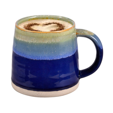 Blue Tone Reactive Glaze Stoneware Mug 13.5 Ounce