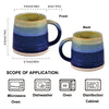 Blue Tone Reactive Glaze Stoneware Mug 13.5 Ounce