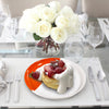 Premium Porcelain 8.5" Dinner Plate Set of 4, Half Orange