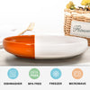New Pattern Orange 9.25inch Italian Pasta Bowl Set of 4