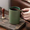2 Green Coffee Mugs Restaurant Drinking Tea Cup and Small Spoons