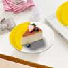 Yellow Half 4-Pack Porcelain 8.5" Pasta Plates Ceramic Salad Bowls