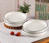 Ceramic White Large 35oz Pasta Plated Bowls Set of 4 