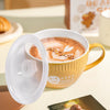 Keep Smile Ceramic 28 Ounce Soup Noodle Mug with Lid