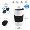 White Coffee Mug 12oz with Black Sleeve and Lid
