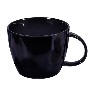 Black Ceramic Coffee Mug 30 Ounces Breakfast Cup Soup Bowl with Handle