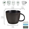 Matte Black Big Coffee Mug 30 oz Ceramic Tea Cup