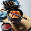 2-Piece Japanese Ramen Bowls 16oz Ceramic Bowl Set with Chopsticks