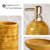 Yellow Marble Texture Bathroom Accessories Set of 3