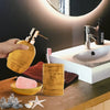 Yellow Marble Texture Bathroom Accessories Set of 3