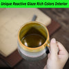 13.5oz Ceramics Coffee Mug in Reactive Glaze, Green Tone