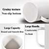 Matte Finish White Coffee Mug Set 13.5 oz, 2 Cups and 2 Spoons