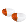 Half Orange 7.5 inch Large Multi Serving Bowls 2 Packs