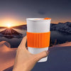 12 oz Travel Mug Portable To Go Tumbler with Lid and Anti-Scald Sleeve