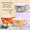 Keep Smile Ceramic 28 Ounce Soup Noodle Mug with Lid