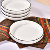 Ceramic White Large 35oz Pasta Plated Bowls Set of 4 