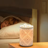 Diamond Pattern Ceramic Cube Candle Warmer Oil Burner with Bulb