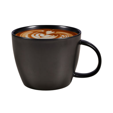 BYCNZB 30oz Super Large Ceramic Coffee Mugs Large Handles Set of 2 (black)