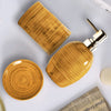 Yellow Marble Texture Bathroom Accessories Set of 3